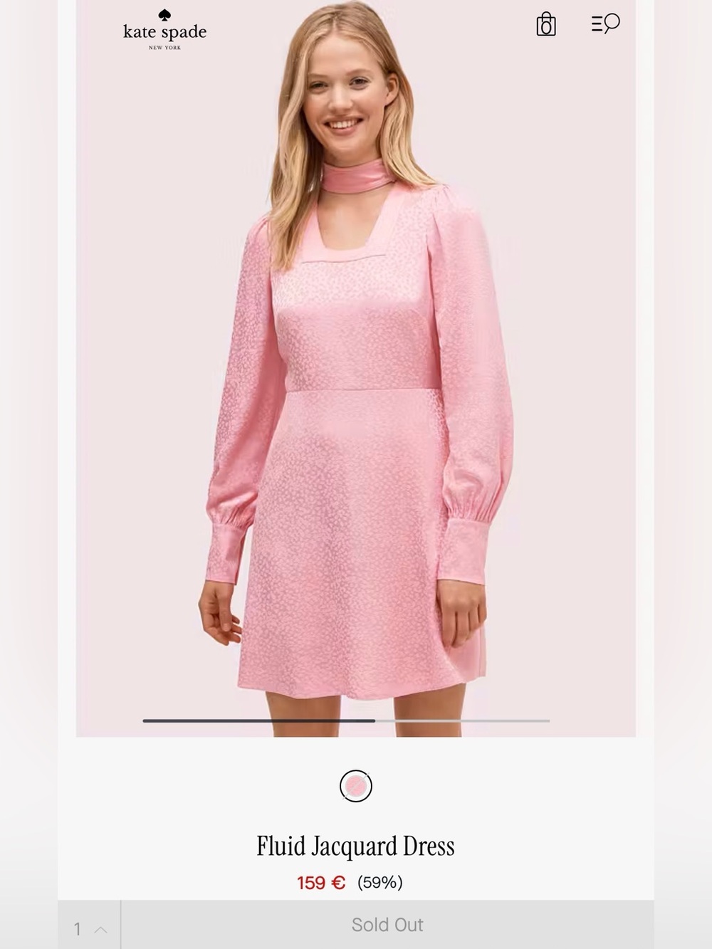 Kate Spade Pink Animal Print Mini Dress Size 00